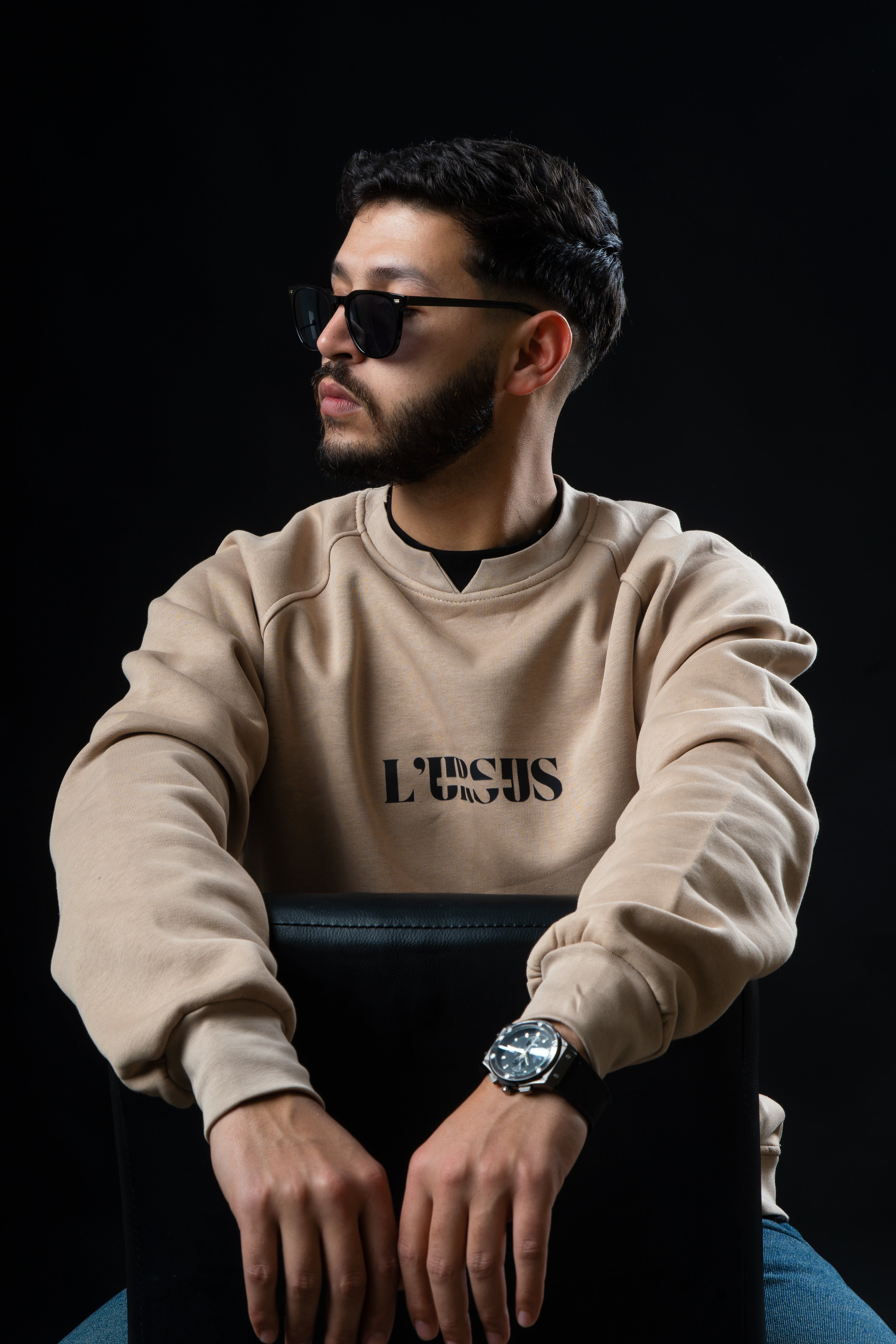 Sweat LURSUS – Beige / Noir