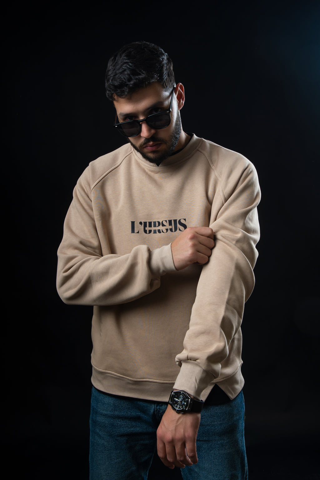 Sweat LURSUS – Beige / Noir