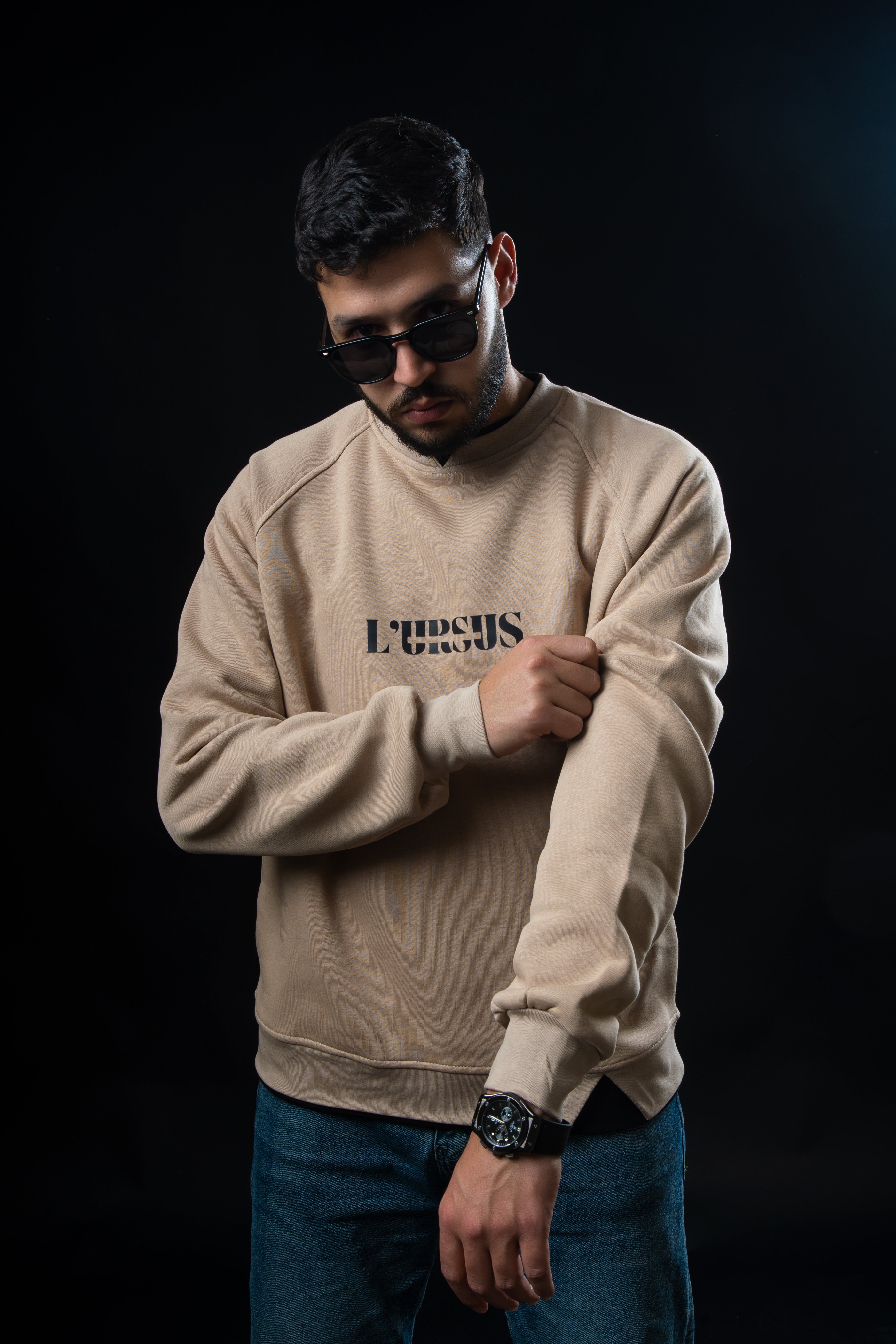 Sweat LURSUS – Beige / Noir